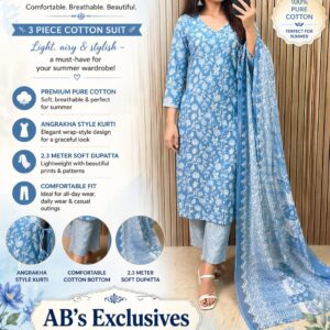 Pure Cotton 3 Piece Suit Set