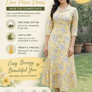 Pure cotton long kurti with collar