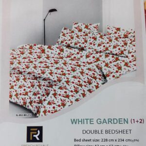 White Garden Double Bedsheet
