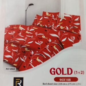 Red Gold Bed Sheet
