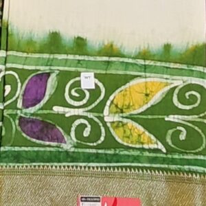 Similar type Maheshwari art silk saree with batik design