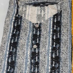 Pure cotton A - line cut nighty with short sleeves