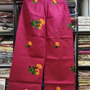 Cotton palazzo with applique work available in L size only