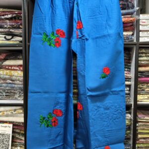 Cotton palazzo with applique work available in L size only