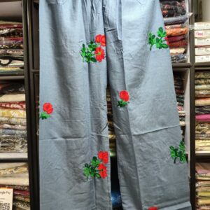 Cotton palazzo with applique work available in L size only
