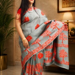 Silk saree (2 ply) without blouse piece