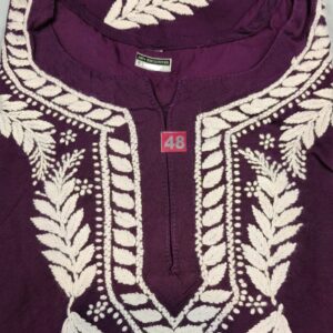Premium quality Rayon top with Chikankari work