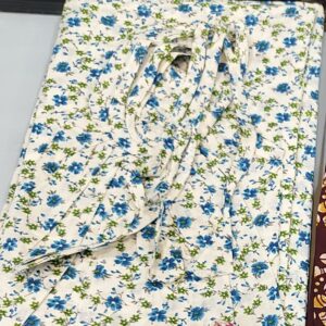 Pure cotton sleeveless nighty with strings