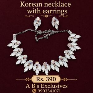 Korean Necklace with Earrings